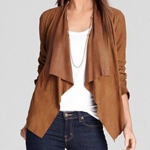 NEW Michael Kors Moto Drape Genuine Leather Jacket Coat w Logo Zippers